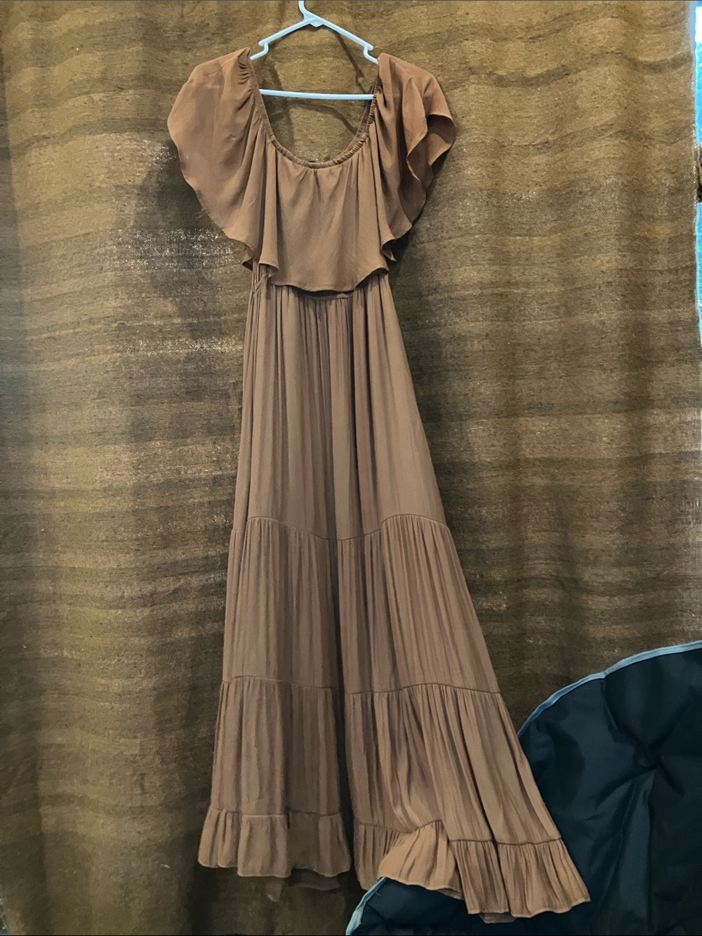 Forever 21 Brown Ruffle Tiered Maxi Dress